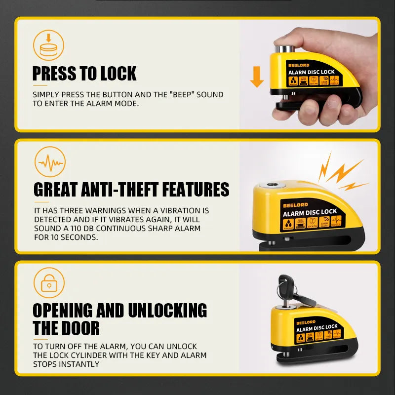 Scheibenbremsen-Alarmschloss für Shengmilo E-Bikes